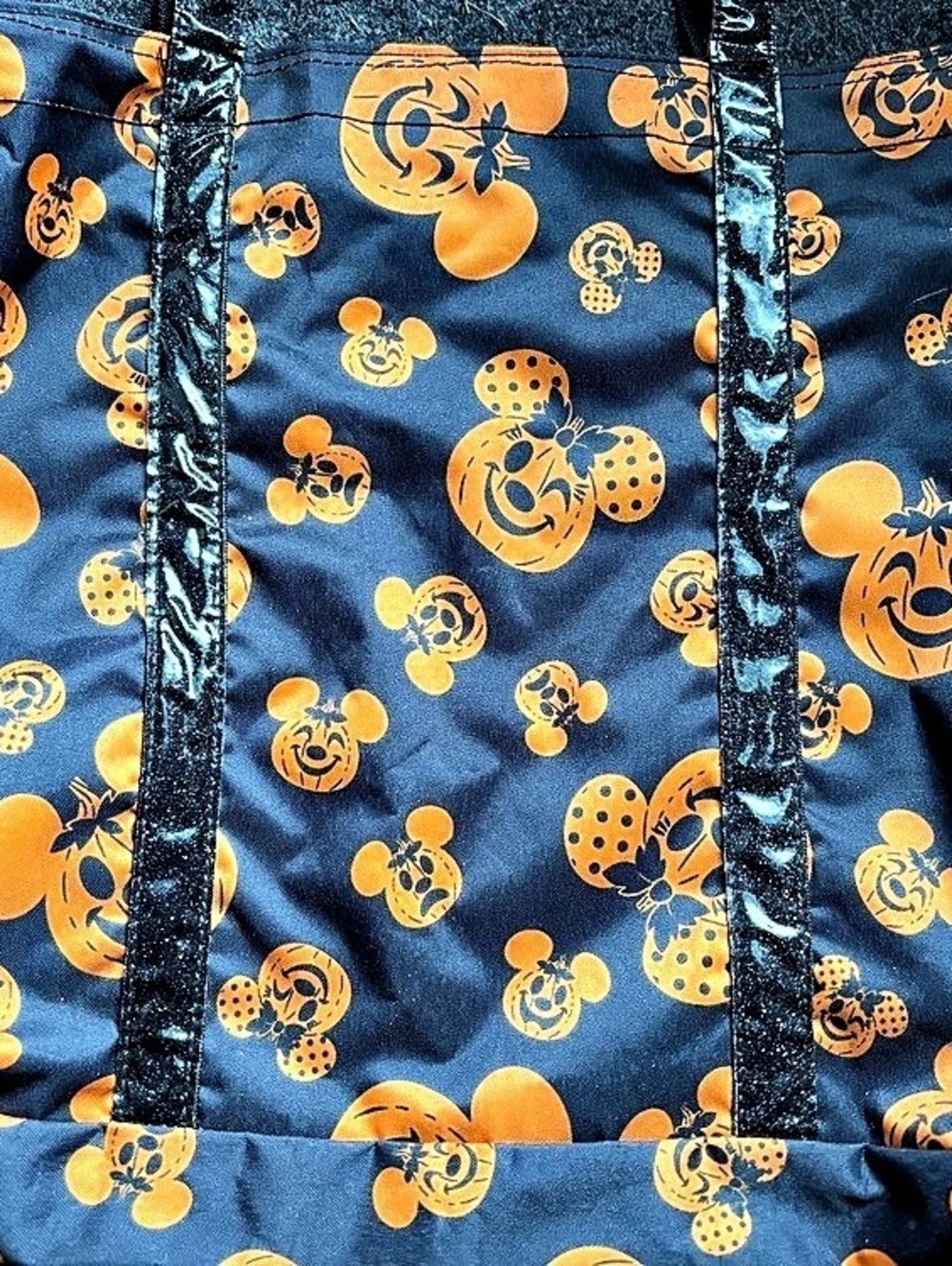 Disney Walt Disney World Halloween Mickey Minnie Pumpkin Tote Bag